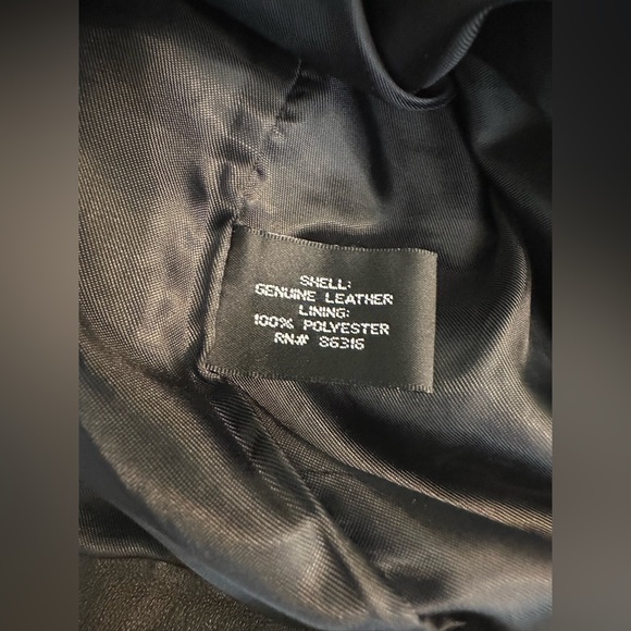 FINITY STUDIO Black Soft Leather Jacket Moto Motorcycle Classic Closet Staple - Picture 10 of 10